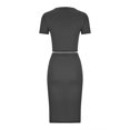 thumbnail image 4 of ShomPort Women's Summer Two Piece Dress Set, Short Skirt with Cropped Tops Trendy Clothes, 4 of 6