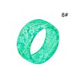 thumbnail image 4 of Qarigey Anillo unisex que brilla en la oscuridad Anillo de acrílico Luminoso Noche que brilla intensamente Joyería de mano Regalo de vacaciones, Verde Type3 NO3 Qarigey AP000901-18, 4 of 6