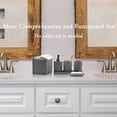 thumbnail image 3 of 10-Piece Gray Bathroom Set - Trash Can, Soap Dispenser, Toilet Brush & Vanity Tray, 3 of 3