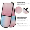 thumbnail image 2 of Yayeee Double Oven Mitt Kitchen Heat Resistant Baking 35" x7" Quilted Glove, Light Pink Gradient, 2 of 6