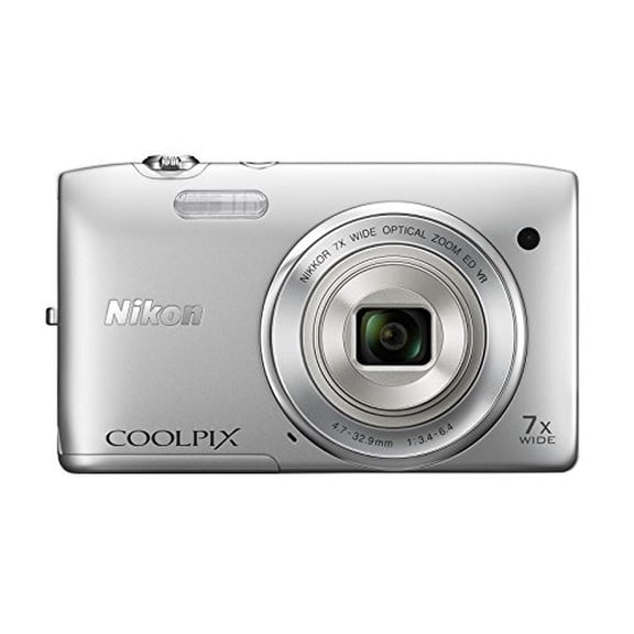 Restored Nikon COOLPIX S3500 20.1MP Digital Camera with 7x Zoom (Silver)