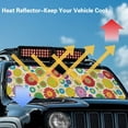 thumbnail image 5 of Uorisanigo Windshield Sun Shade, Hippie Flower Power Sunshade Heat Shield, 52.95 in *16.14 in, Compatible with Jeep Wrangler TJ JK JKU Sport Sahara Rubicon 2 Door & 4 Door UV Ray Reflector, 5 of 7