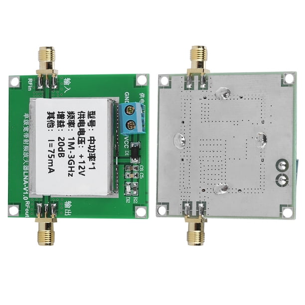LNA De Bajo Ruido, Refuerzo De Señal Del Módulo Frm01 Amplificador De Banda Ancha RF 1 3000MHz 2.4GHz 20dB HF VHF UH