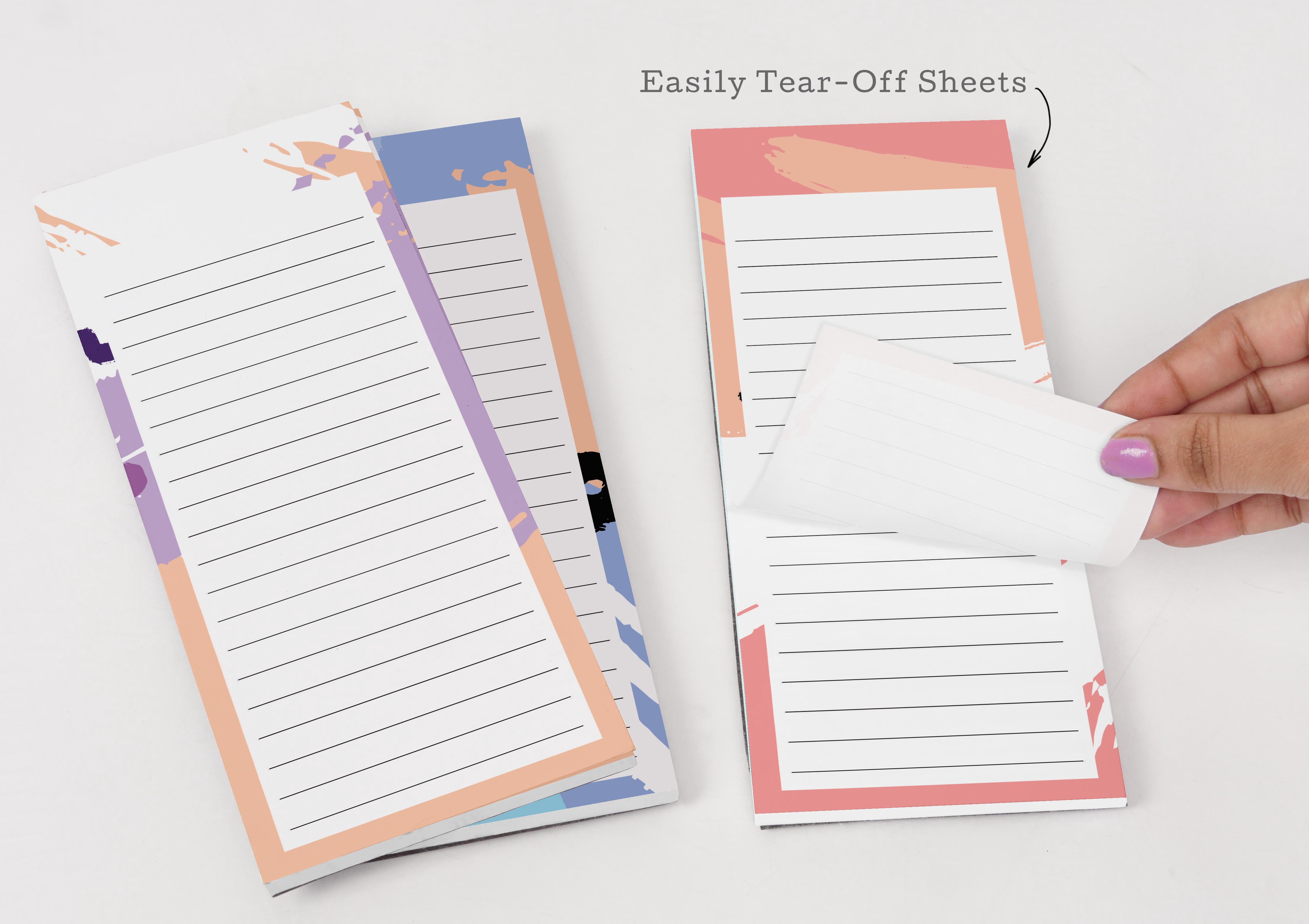 Inkdotpot Pack of 3 Magnetic Fridge To-Do List Notepads- Magnetic Memo Pads For Refrigerator-(50 Sheets Each)-J6