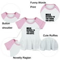 thumbnail image 2 of Milk Because I'm Too Young For Coffee Funny Dresses For Baby, Newborn Babies Skirts, Infant Princess Dress, 0-24M Kids Graphic Clothes (Pink Raglan Dresses, 6-12 Months), 2 of 5