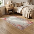 thumbnail image 2 of ODIKA 5'x7' Washable Area Rug Pink Boho Ribbon Border Alfombra Para Cuarto Scattered for Small Living Room, Bedroom, Easy Care, Non-Shedding, Pet Friendly, 2 of 7