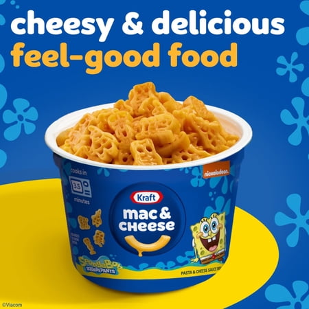 Kraft Mac & Cheese Cups Macaroni and Cheese Microwavable Dinner SpongeBob SquarePants Cups 4 ct - Pack of 1