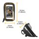 thumbnail image 3 of Greeniant Bolsa de pantalla táctil para bicicleta, funda para teléfono móvil con tubo superior, funda extraíble portátil para ciclismo, funda lavable Ciclismo Negro Greeniant OD019852-03, 3 of 6