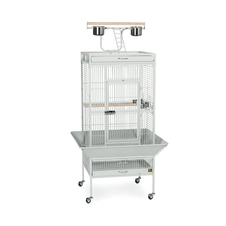 Prevue Select Wrought Iron Parrot Bird Cage 24x20x60", Pewter