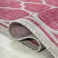 thumbnail image 4 of JONATHAN Y SANTA MONICA 5' Round Area Rug, Trebol Moroccan Trellis Textured Weave - Fuchsia/Light Gray, SMB109H-5R, 4 of 8
