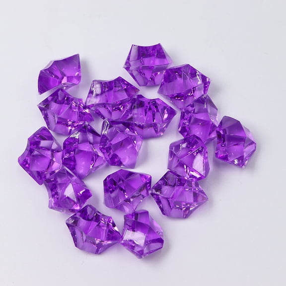 Zhuge 280PCS（1.1 lb） Dark Purple Fake Ice Rocks, Acrylic Gems Crystals Plastic Diamonds for Vase Fillers & Wedding Party Decor