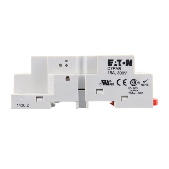 Eaton D7PAB General Purpose Relay Mount, DIN Rail/Panel Mounting Style, For Use With D7PF3
