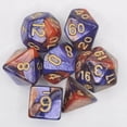 thumbnail image 2 of 7x dés en Polyédrique Lisses D4-D20 pour Enseignement des Mathématiques dés en Polyédrique dés Jeux de Table de Bar Rouge Foncé Violet, 2 of 7