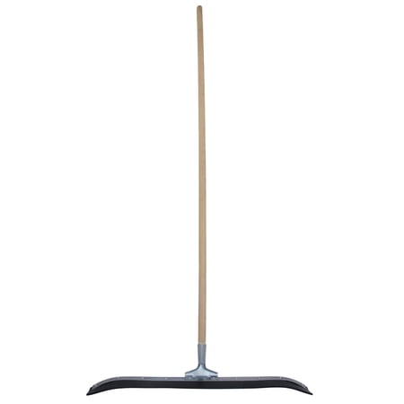 MARSHALLTOWN Asphalt Squeegee, 24 Inch Neoprene Curved Blade, 60 Inch Wood Handle, Spread Sealer Over Asphalt, Reversible, RED700247