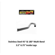 350BENDS Stainless Steel 45 Degree & 180 Degree Multi Bend 3.50"