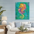 thumbnail image 2 of Stupell Industries Seahorse with Patterned Scales Canvas Wall Art design by Lisa Morales, 48 x 36, 2 of 7