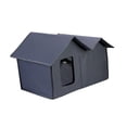 thumbnail image 2 of Refugio para gatos callejeros Casa para gatos Resistente a la intemperie Invierno Cálido Lavable Cueva Portátil Perrera extraíble Casa cálida par, 2 of 8