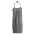 thumbnail image 4 of Vestido de Verano Casual de Mujer Cuello Redondo Mini Vestido sin Mangas Sólido Vestido sin Mangas para Mujeres Moda Casual, 4 of 6