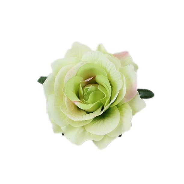 Pinza para el pelo de rosa pequeña, alfileres para pelo grueso, alfileres de flores, accesorios para el cabello de boda para mujeres(Color verde)(5 piezas)