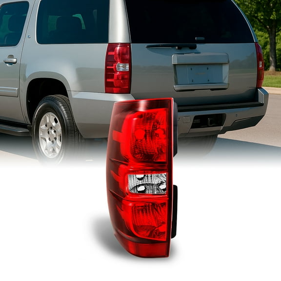 AKKON - For 07-14 Chevy Tahoe Suburban Red Clear Driver/Left Side Tail Lights Brake Lamps Replacement
