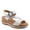 SILVER, variant on Women's TALIAH Leather Hook-and-Loop Sandals – Italian Craftsmanship, Faux Wood Wedge, Chic Textured Design, 3-Inch Heel