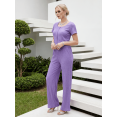 thumbnail image 4 of Conjunto 2 Piezas, Blusa Ajustada con Cuello y Pantalón Amplio con Bolsillos, Estilo Elegante y Moderno para Mujer, 4 of 5