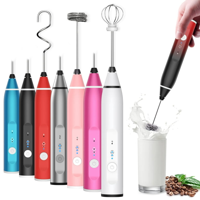 Milk Frother Handheld Electric 3 Speeds Foam Maker & Whisk USB Rechargeable  USA