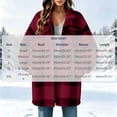 thumbnail image 3 of Womens Fleece Jacket Button Down Plaid Flannel Outerwear with Pockets Collar Warm Coat for Winter Weekend Wear Casual Fall Winter Outerwear, 3 of 9