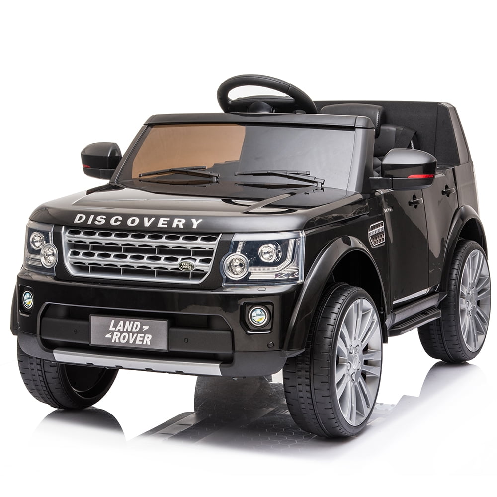 12V Ride on Truck, Land Rover Discovery Ride on Toys with Remote Control, Power 4 Wheels Ride on Cars for Boys Girls, Black Electric Cars for Kids to Ride, LED Lights, MP3 Music, Foot Pedal, CL184