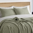 thumbnail image 4 of Juego de colchas EVERGRACEHOME de algodón tamaño king, 3 piezas, color verde, 4 of 9