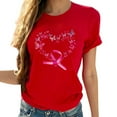 thumbnail image 1 of Yhmxh T-shirts pour Femmes Col Rond Imprimé Poitrine Manches Courtes T-shirt Hauts d'Été pour Femmes Manches Courtes Chemises d'Été sous-Vêtements T-shirts pour Femmes, 1 of 4