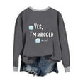 thumbnail image 5 of Women's Plus Size Fashionable Graphic Sweatshirts with Crewneck Long Sleeve Printed Loose Fit, 5 of 6