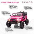 thumbnail image 6 of Pink 12V Battery Kids Ride On Car Truck Electric Toys 3 Speeds Gift w/Music,LED,Cover,Remote Control, 6 of 18