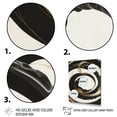 thumbnail image 3 of Designart Black, Silver And Gold Blending Swirls VI Canvas Wall Art, 3 of 5