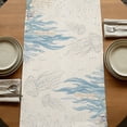 thumbnail image 5 of Table Runners 108 Inches Long Dress Scarves, Blue Seahorse Coastal Farmhouse Coffee/Dining/Kitchen Table Runner for Living Room, Summer Beach Nautical Ocean Coral Vintage 13x108 Inch, 5 of 9