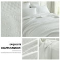 thumbnail image 2 of PANGUSHAN White Quilt Set King Size, Vintage Embossed Elegant Solid Color Soft King Quilt Bedding Set Bedspreads, Diamond Pattern Quilted Lightweight Comforter for King Bed, All Season, 3pcs, 2 of 6