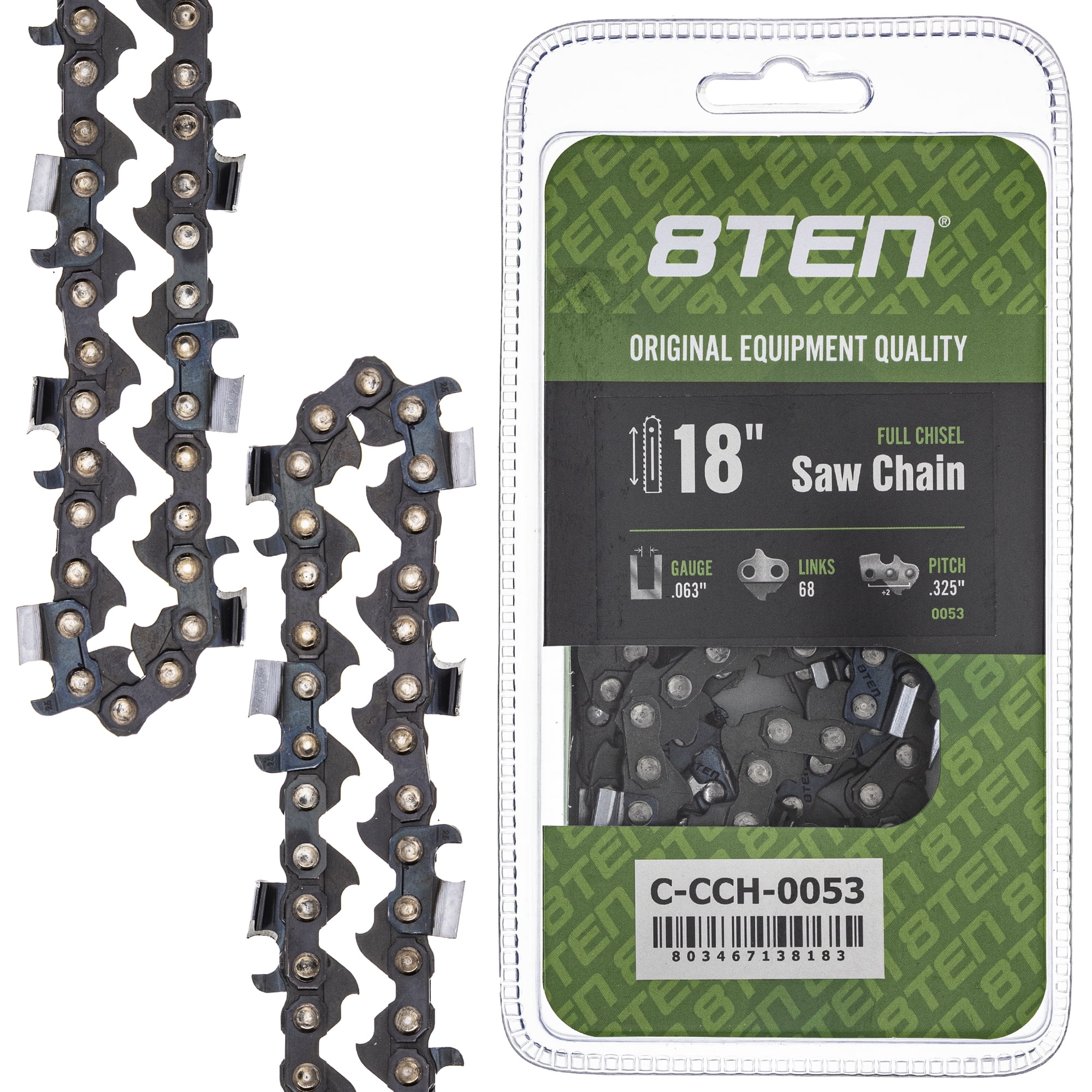 Full Chisel Chainsaw Chain 18 inch .063 