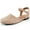 Apricot, variant on Ecetana Slingback Flats for Women Comfy Sandals for Women Closed Toe Low Wedge Ankle Strap Flats Shoes for Women