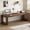 Dark Brown, variant on Tribesigns Two Person Desk, 86.61-Inch Extra Long Desk, Double Computer Writing Table, Natural Wood Grain