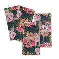 thumbnail image 2 of S4Sassy Blue Stripe & Ranunculus Floral Holiday Parties Cloth Table Linen Re-Usable Dinner Napkins Set 18 x 18"(Pack of 6), 2 of 7