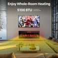 thumbnail image 4 of CONCETTA 50-inch Wall-Mounted & Recessed Electric Fireplace, 13 LED Flame Colors, Adjustable Heater with Remote & Timer, Modern Indoor Fireplace for Home & Office, 4 of 9