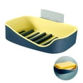 thumbnail image 4 of 1pc Square Double Drain Soap Dish Hollow Plastic Soap Box Open Square Soap Box Soap Holder with Raised Column Increasing Bottom for Bathroom Toilet Kitchen, 4 of 8