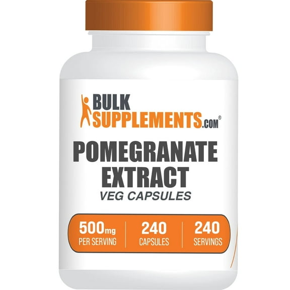 BulkSupplements Pomegranate Extract Capsules - Vegan, 500mg per Serving (240 Capsules - 240 Servings)