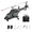 Black - 2 Battery, variant on RC-ERA 1:52 Scale A61 Little Air-Wolf RC Helicopter, 2.4GHz 4CH Single-Rotor Flybarless Realistic Helicopter with One-Key Takeoff/Landing for Beginners