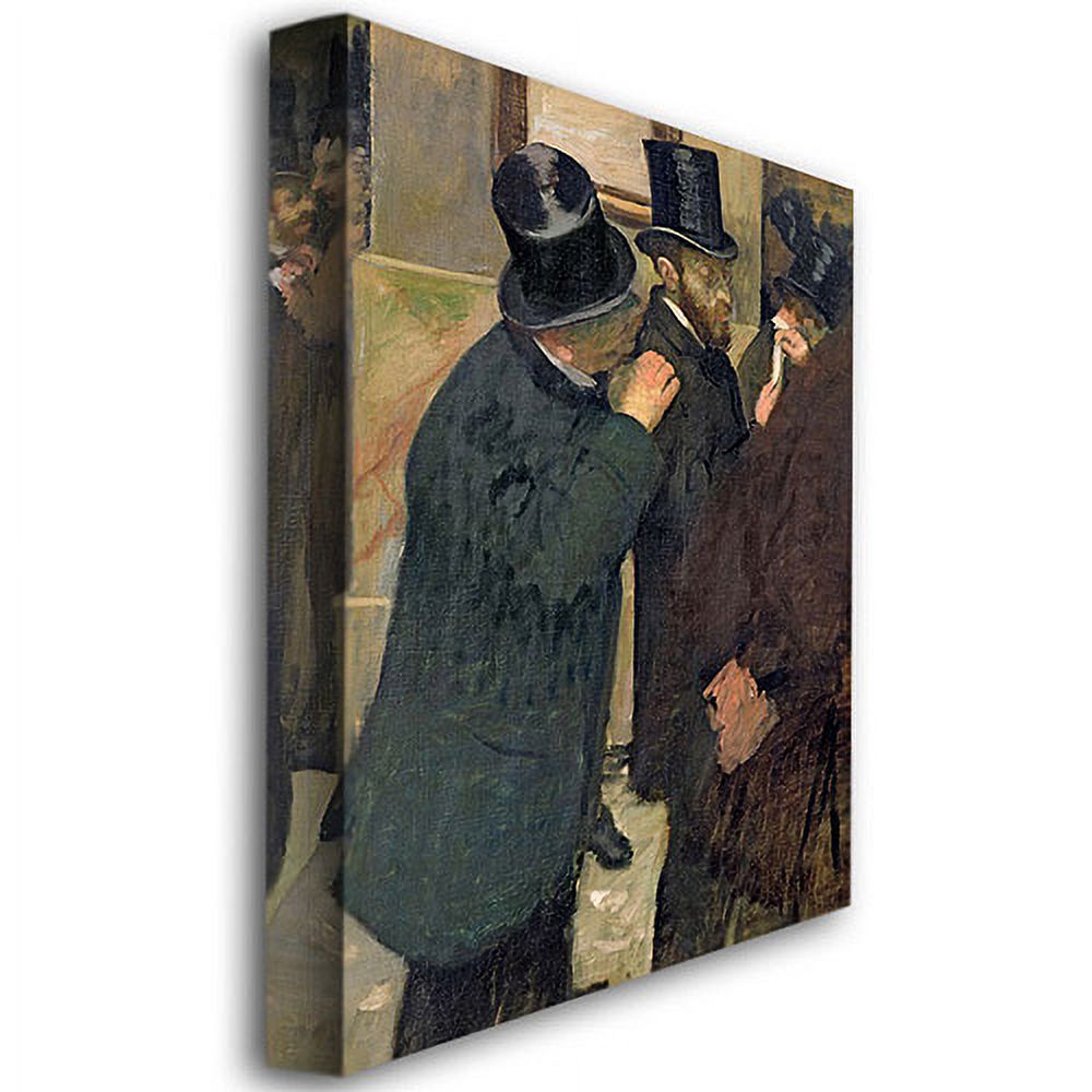 Trademark Fine Art "At the Stock Exchange 1878" Canvas Art by Edgar Degas