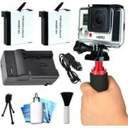 Bundle GoPro HERO4 Hero 4 Black Silver Best Value Accessory Package includes AHDBT401 Battery Pack (2)