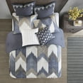 thumbnail image 4 of Ink+Ivy Alpine 3-Piece Cotton All Over Heather Printed Comforter - Full/Queen - Navy, 4 of 5