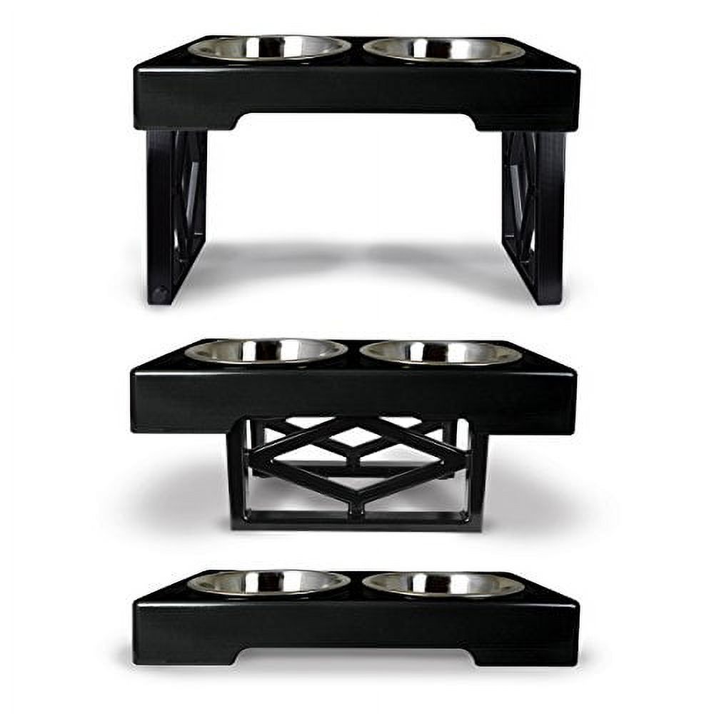 Pet Zone Designer Diner Adjustable Elevated Dog Bowls photo 1