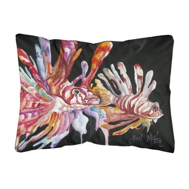 Carolines Treasures JMK1114PW1216 Lionfish Canvas Fabric Decorative Pillow  12H x16W multicolor