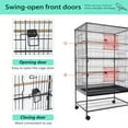 thumbnail image 2 of YRLLENSDAN Large Bird Cage for Parakeets, Heavy Duty 53 inch Height Bird Cages with Stand for Cocktails Parakeet Parrot Cage Birdcage for Parrots Conure Lovebird Cockatiel, 2 of 7